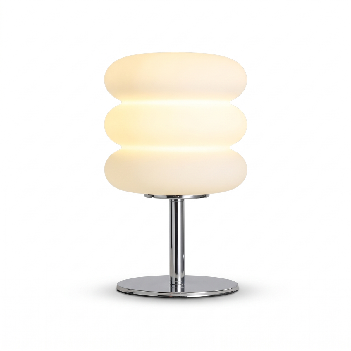 Stacked Opal Mushroom Table Lamp on white background