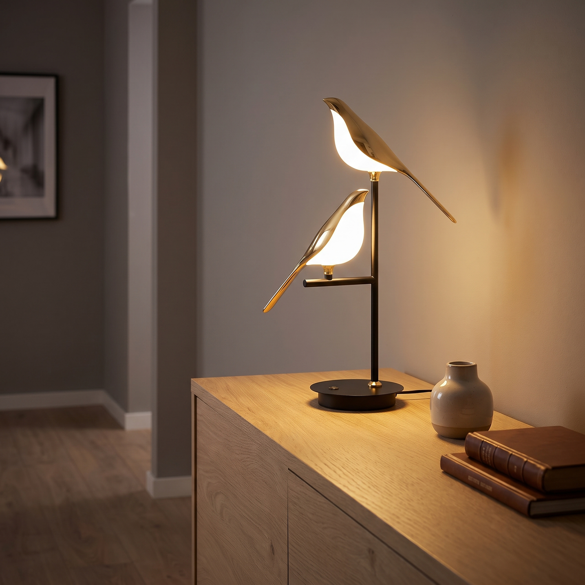 Perched Bird Table Lamp lifestyle 2