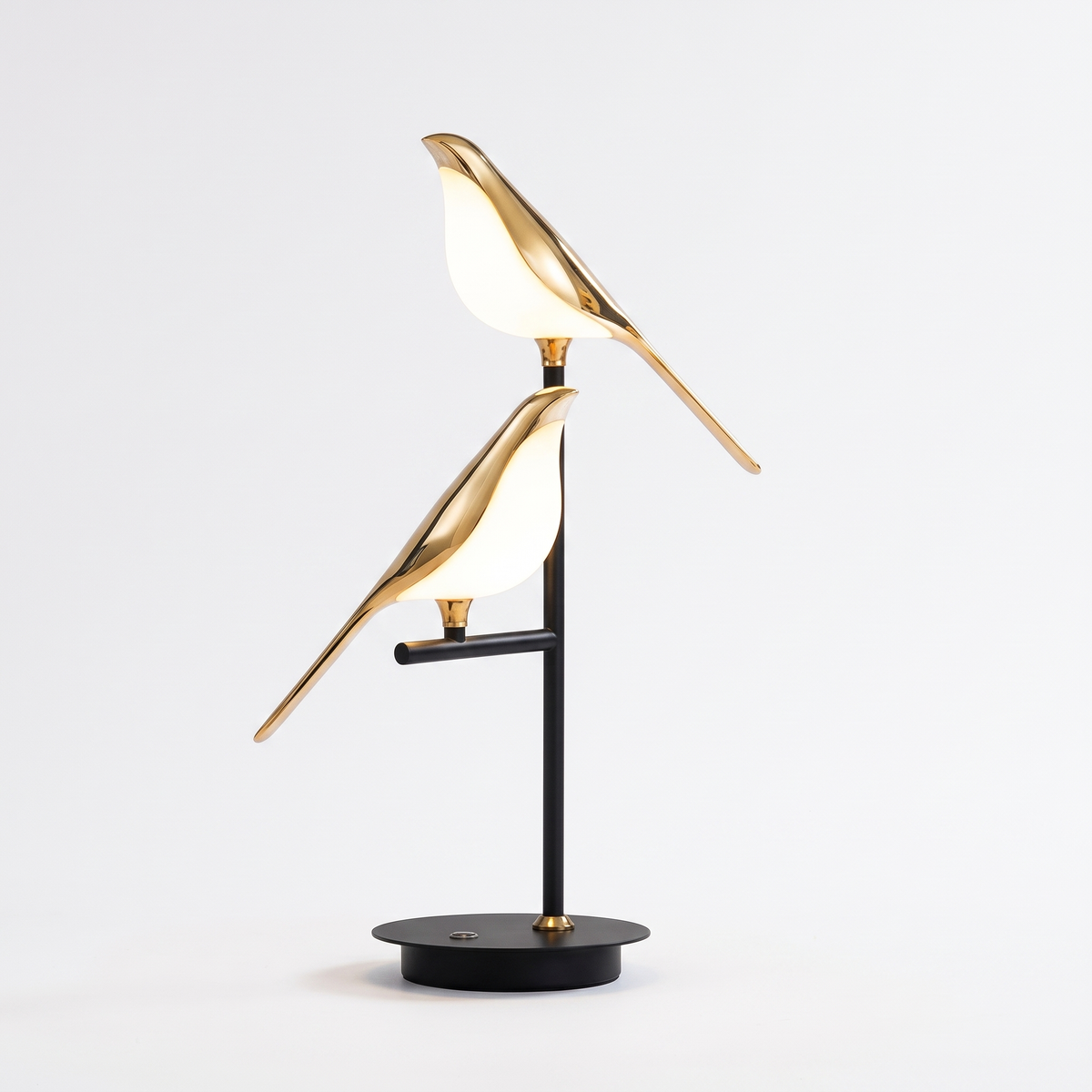 Perched Bird Table Lamp on white background