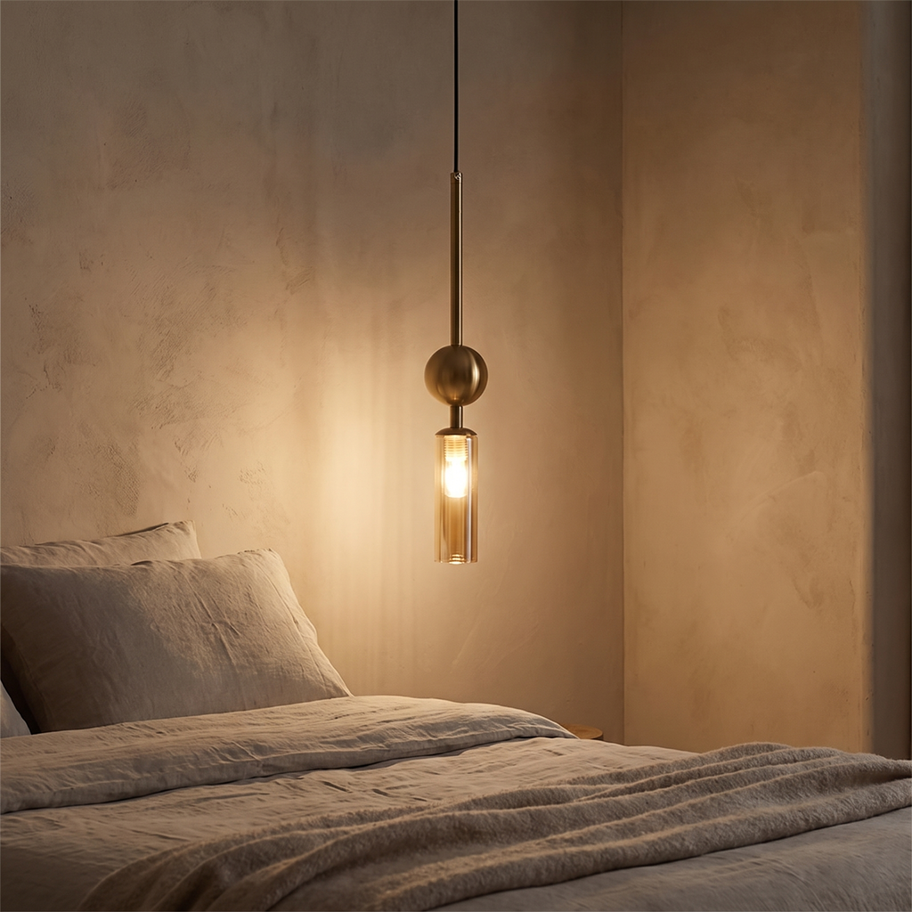 Fluted Glass Rod Pendant Light lifestyle 2