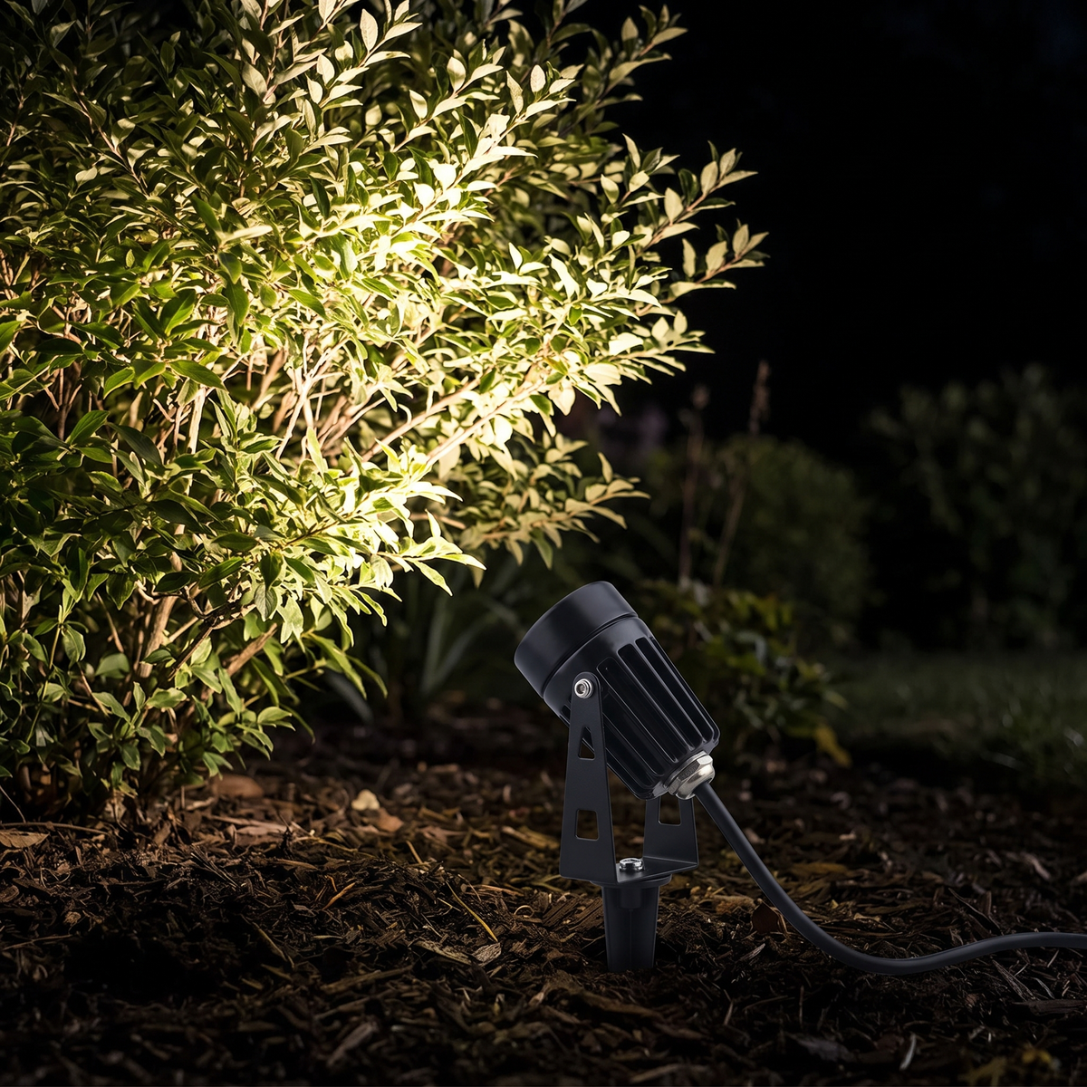 LED Garden Spike Spotlight Set of 3 lifestyle 3