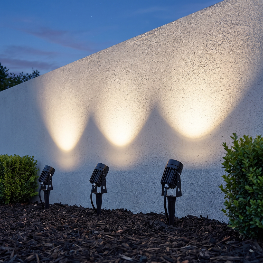 LED Garden Spike Spotlight Set of 3 lifestyle 1