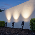 LED Garden Spike Spotlight Set of 3 lifestyle 1