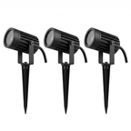 LED Garden Spike Spotlight Set of 3 on white background