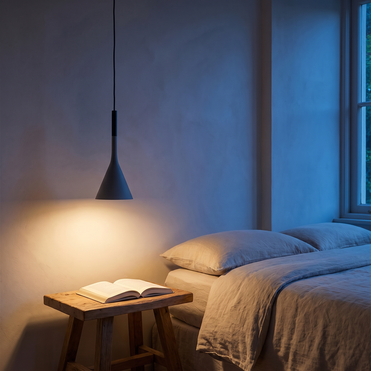 Stone-Textured Cone Pendant Light lifestyle 3
