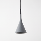 Stone-Textured Cone Pendant Light on white background