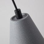 Stone-Textured Cone Pendant Light detail