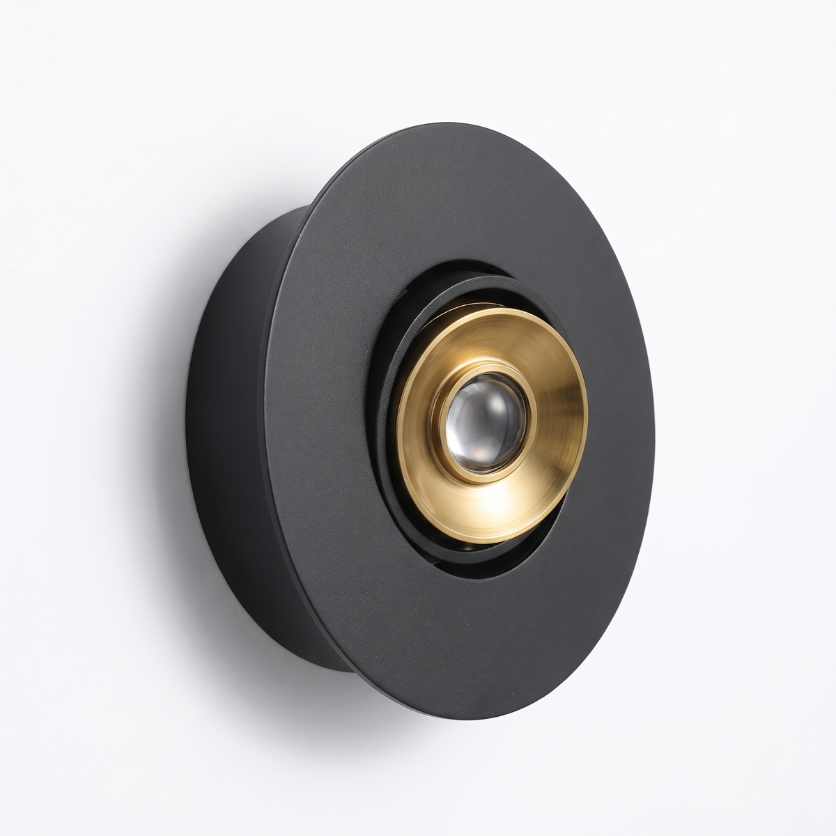 Rotating Disc Wall Sconce on white background