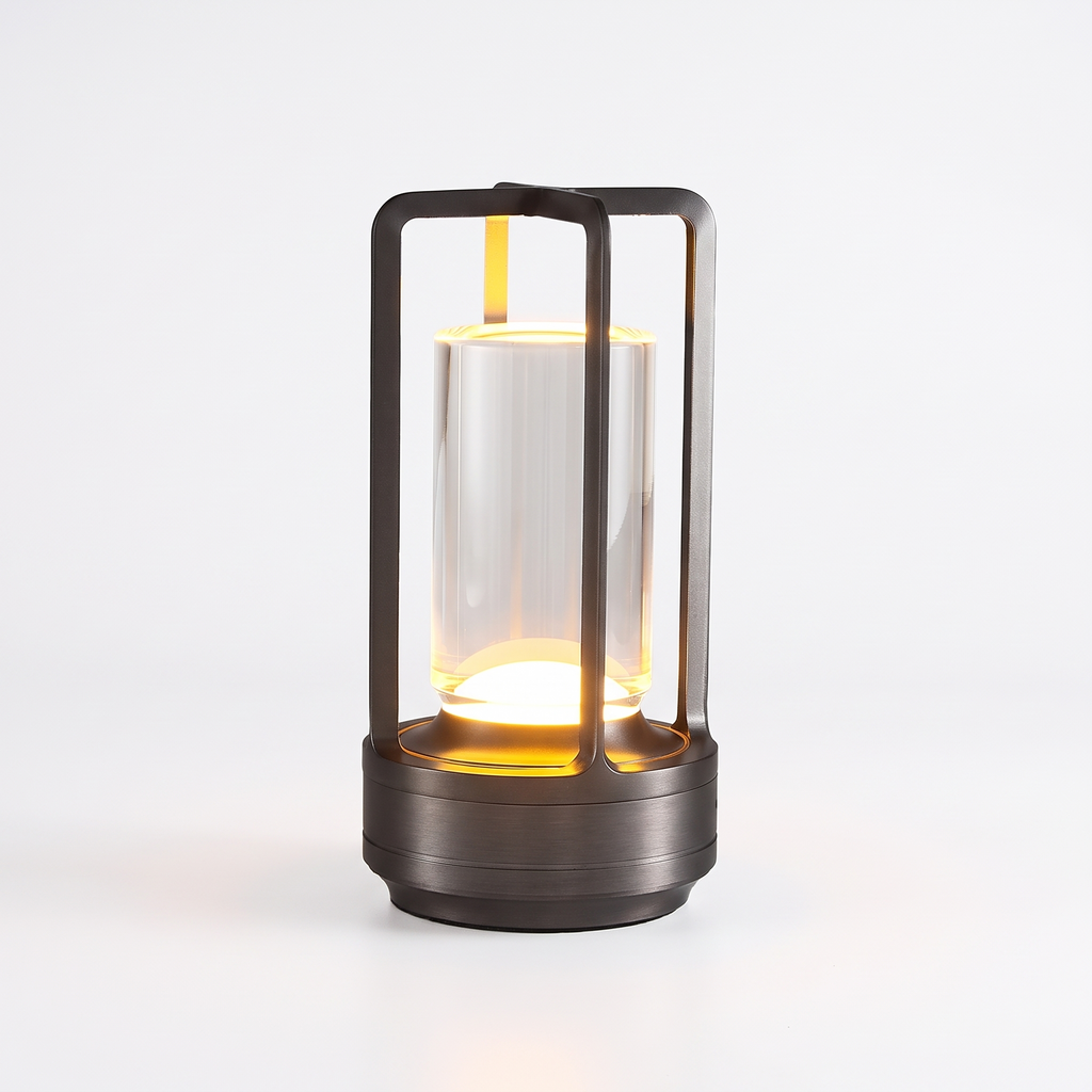 Cordless Lantern Table Lamp on white background