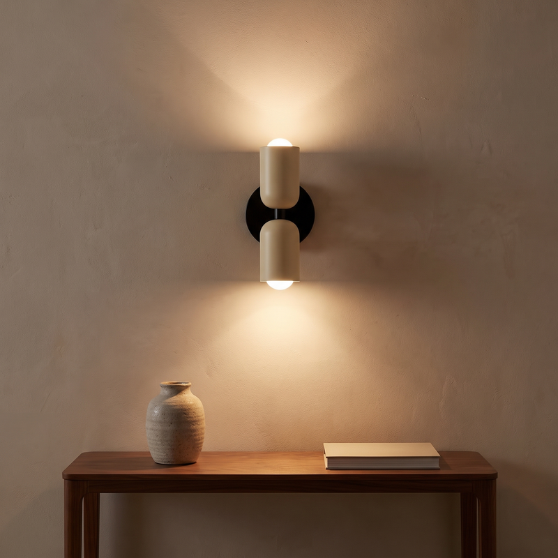 Two-Tone Cylinder Up and Down Wall Sconce lifestyle 1