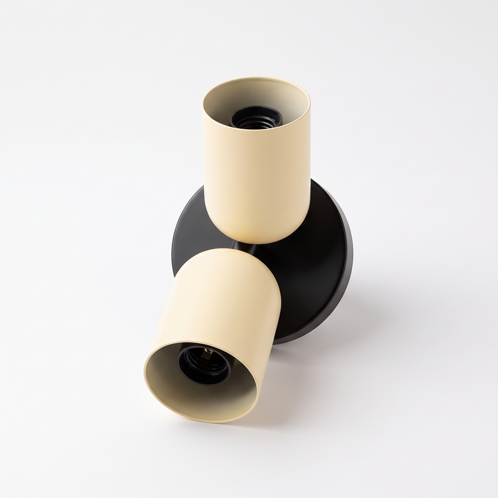 Two-Tone Cylinder Up and Down Wall Sconce on white background