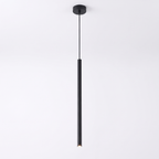 Pendant Light, Slim Black Tube LED, 15.7 in, Warm White on white background