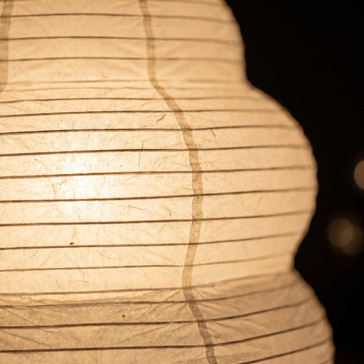 Table Lamp with Tiered Rice Paper Shade, Wabi-Sabi Bedside Light lifestyle 4