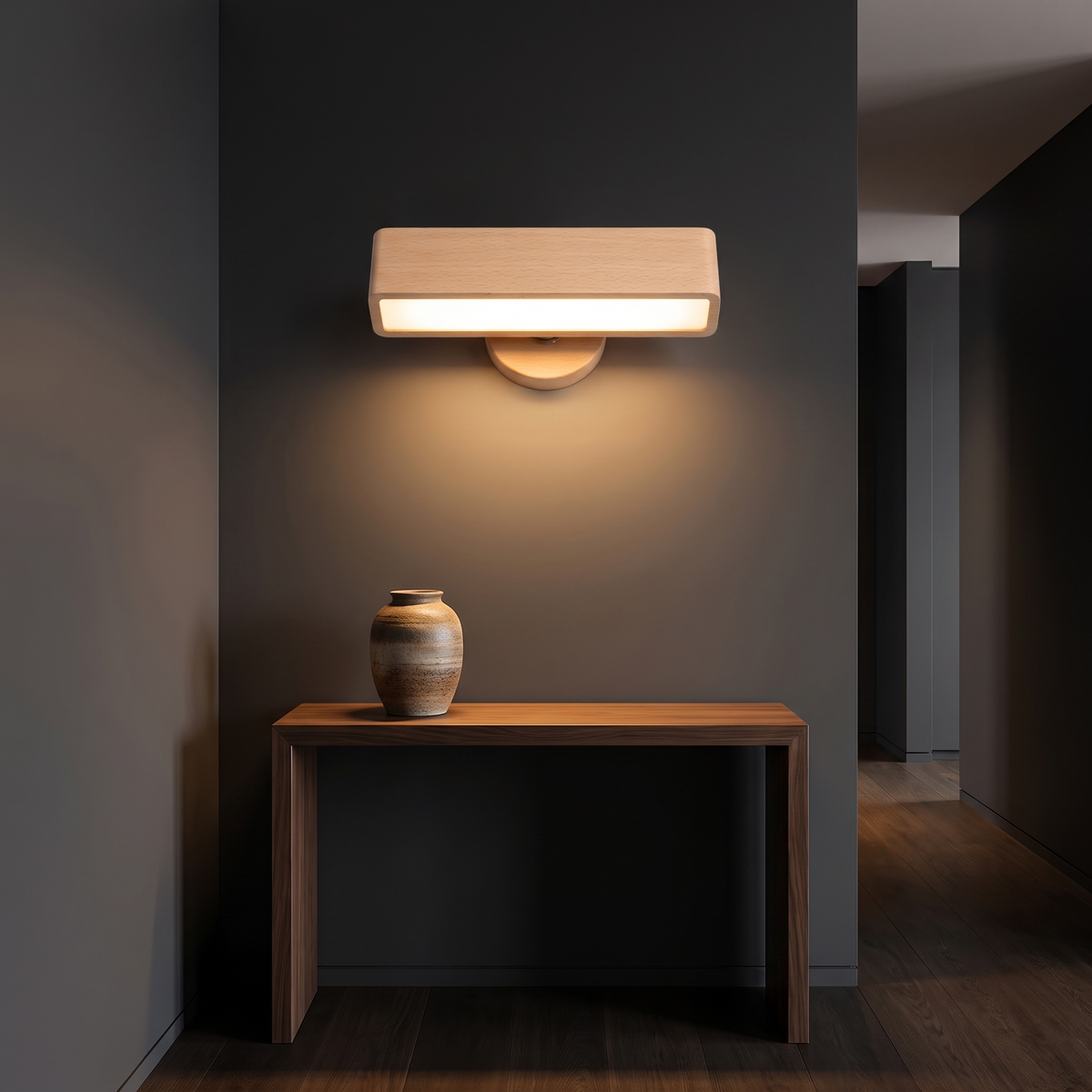 Solid Wood Rechargeable Reading Wall Sconce, Touch Dimmable lifestyle 2
