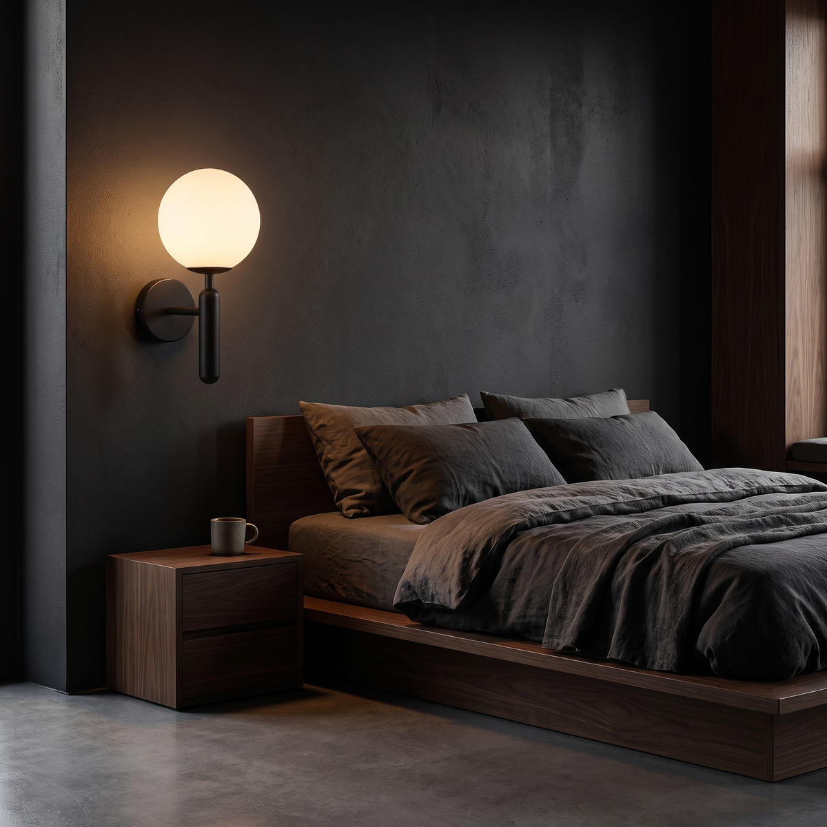 Rechargeable Opal Globe Wall Sconce, Remote Dimmable lifestyle 1
