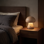 Table Lamp, Wooden Mushroom Night Light, Touch Dimmable, Rechargeable lifestyle 1