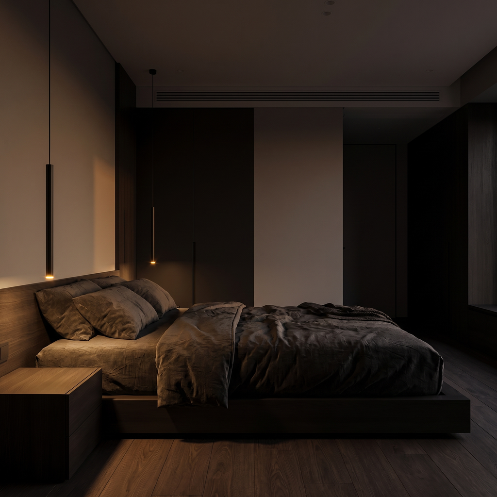 Pendant Light, Slim Black Tube LED, 15.7 in, Warm White lifestyle 1