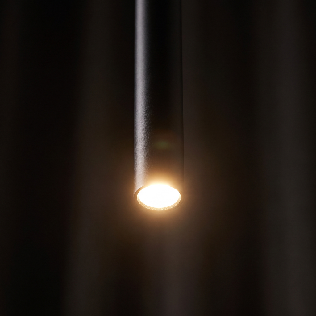 Pendant Light, Slim Black Tube LED, 15.7 in, Warm White lifestyle 4