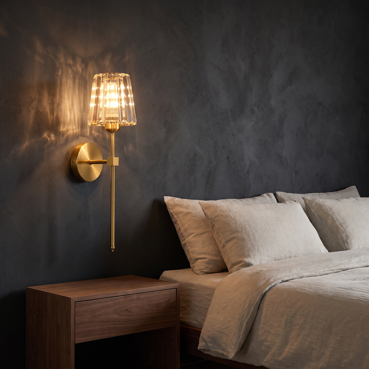 Cordless Crystal Shade Rechargeable Wall Sconce lifestyle 1
