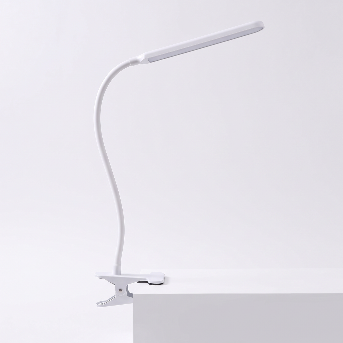 Gooseneck Clip Desk Lamp on white background
