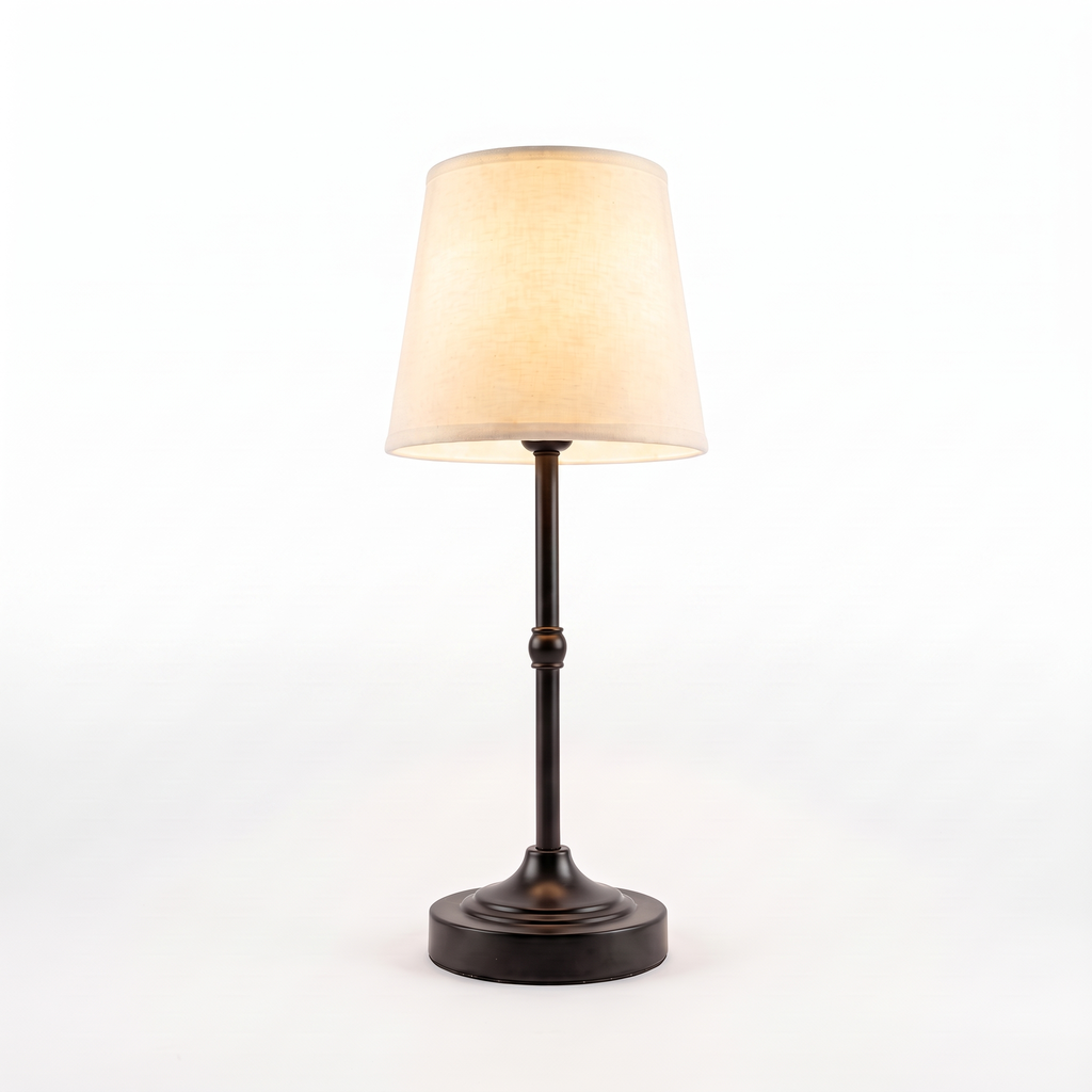 Dimmable Cordless Table Lamp in black on white background
