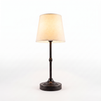 Dimmable Cordless Table Lamp in black on white background
