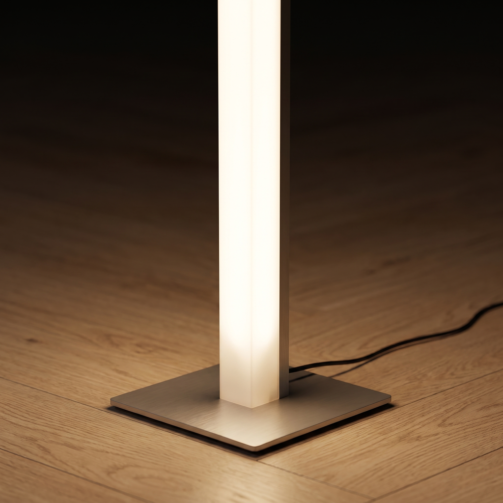 Close-up of the base of the Minimalist LED Corner Floor Lamp