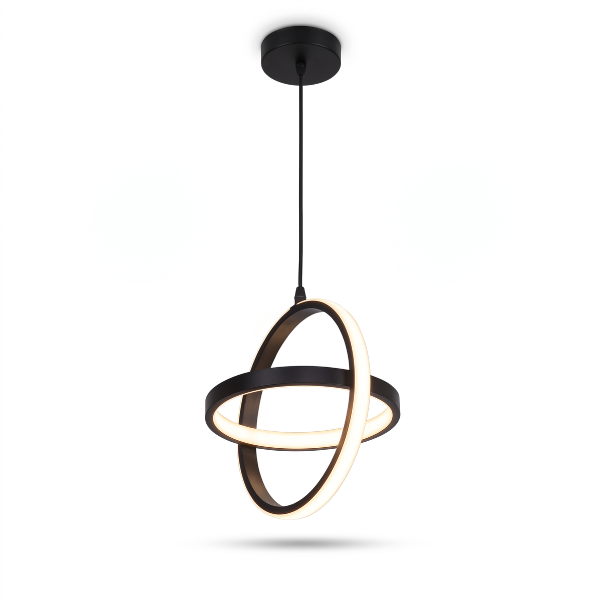 Double Ring LED Pendant Light on a white background