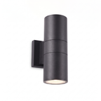 Cylinder Up & Down Outdoor Wall Light on a white background