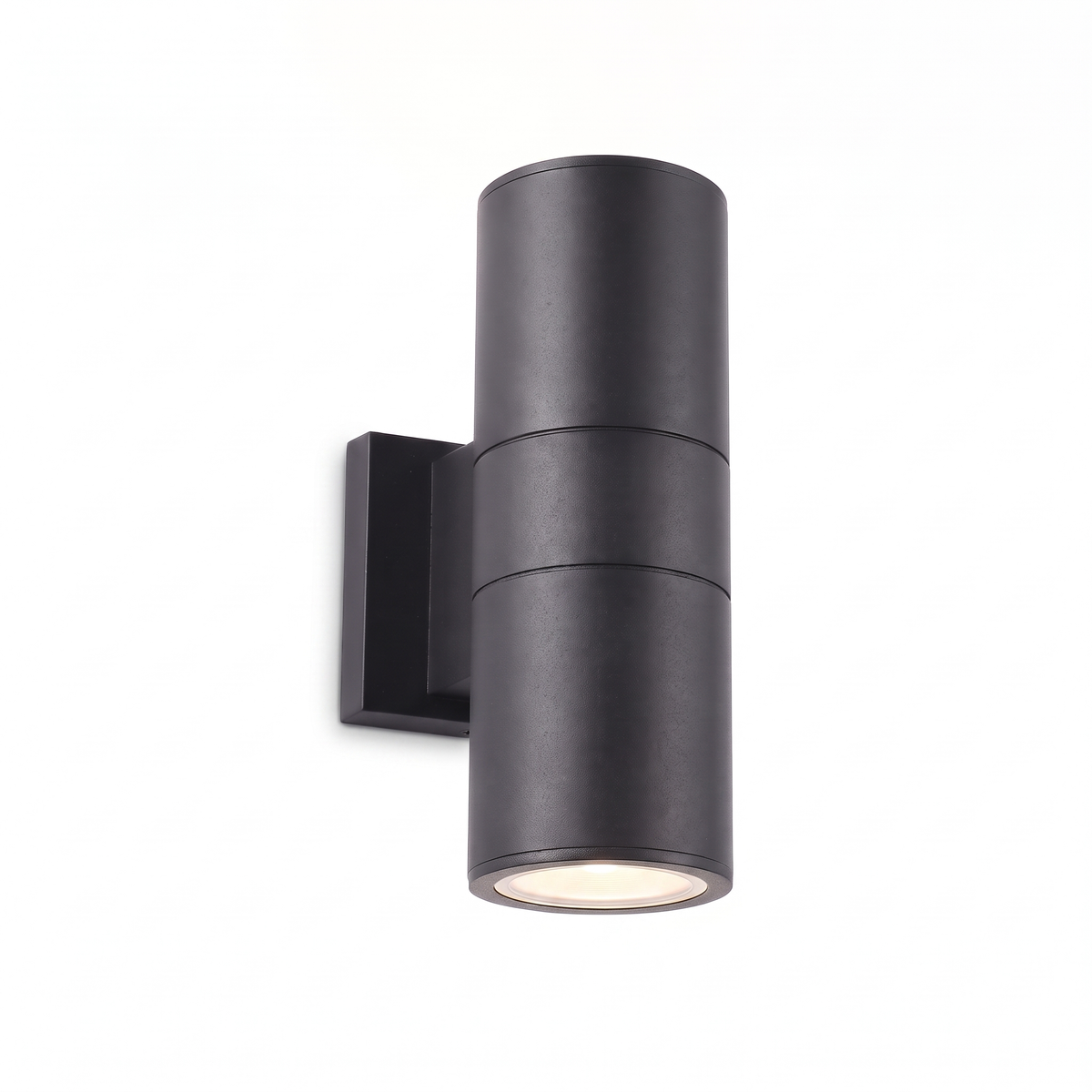 Cylinder Up & Down Outdoor Wall Light on a white background
