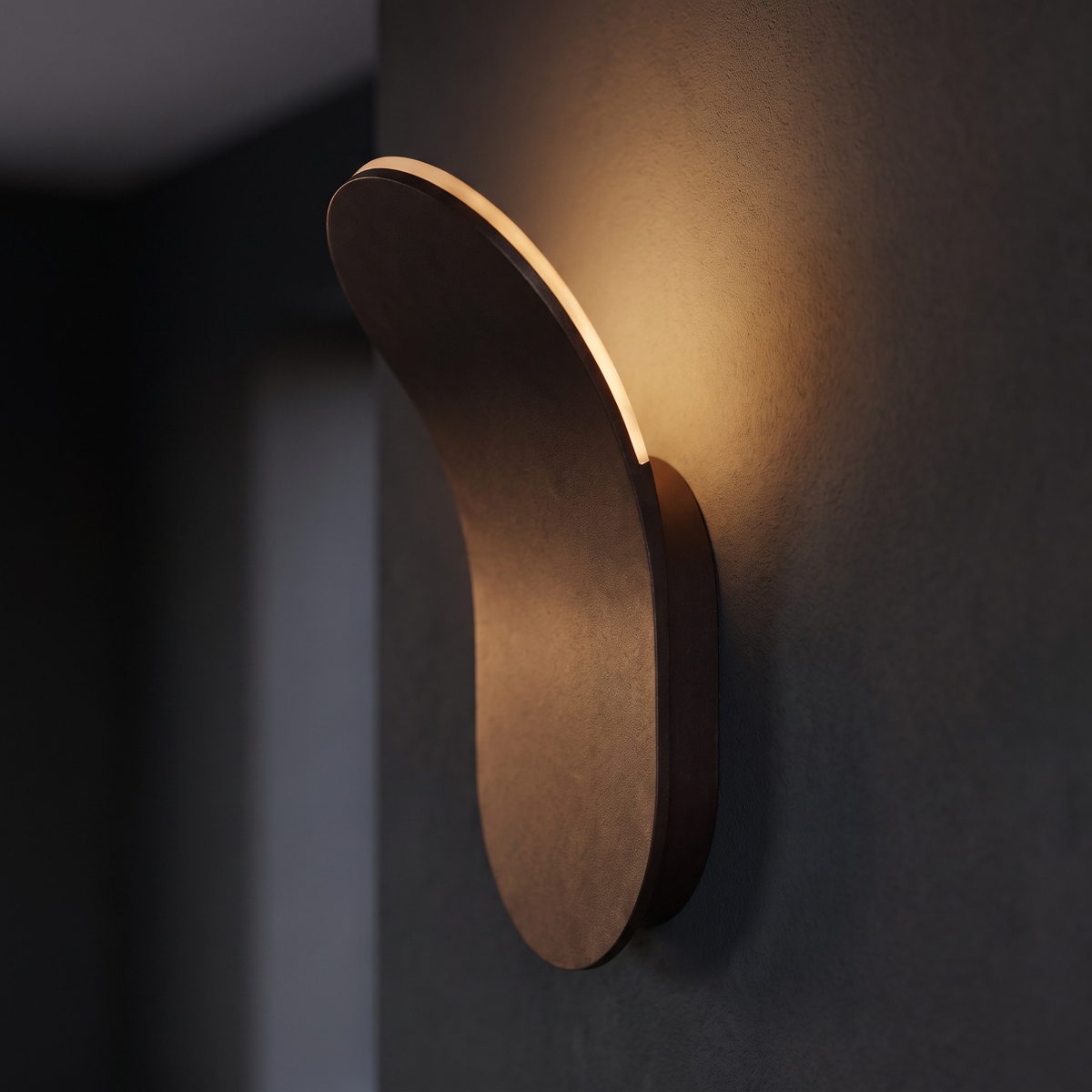Close-up of the Wave-Form LED Wall Sconce