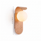 Oval Timber LED Wall Sconce dimensions