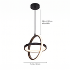 Double Ring LED Pendant Light dimensions