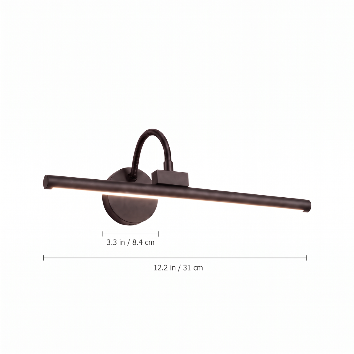 Rechargeable LED Picture Light dimensions