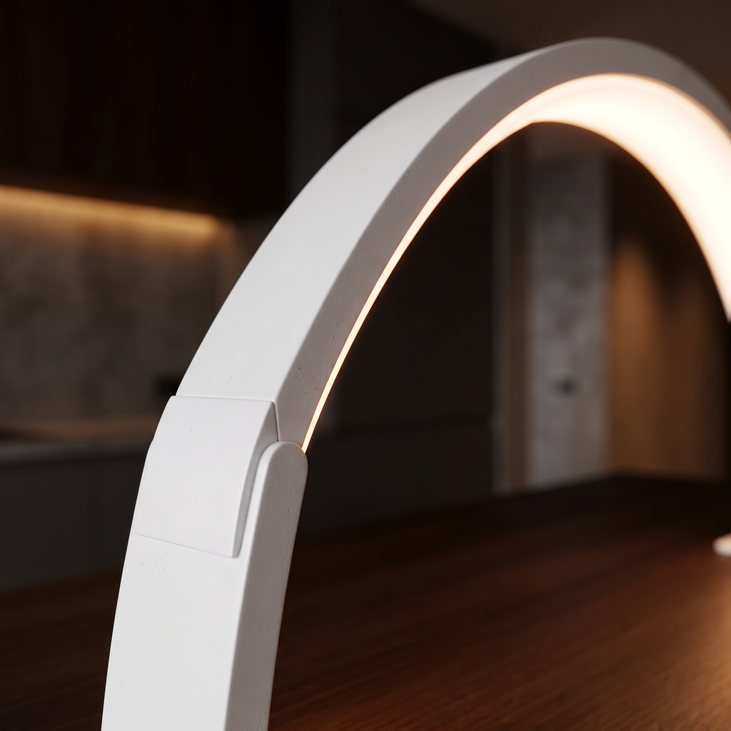 Close-up of the Modern Curved Bar LED Desk Lamp