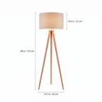 Wooden Tripod Floor Lamp dimensions