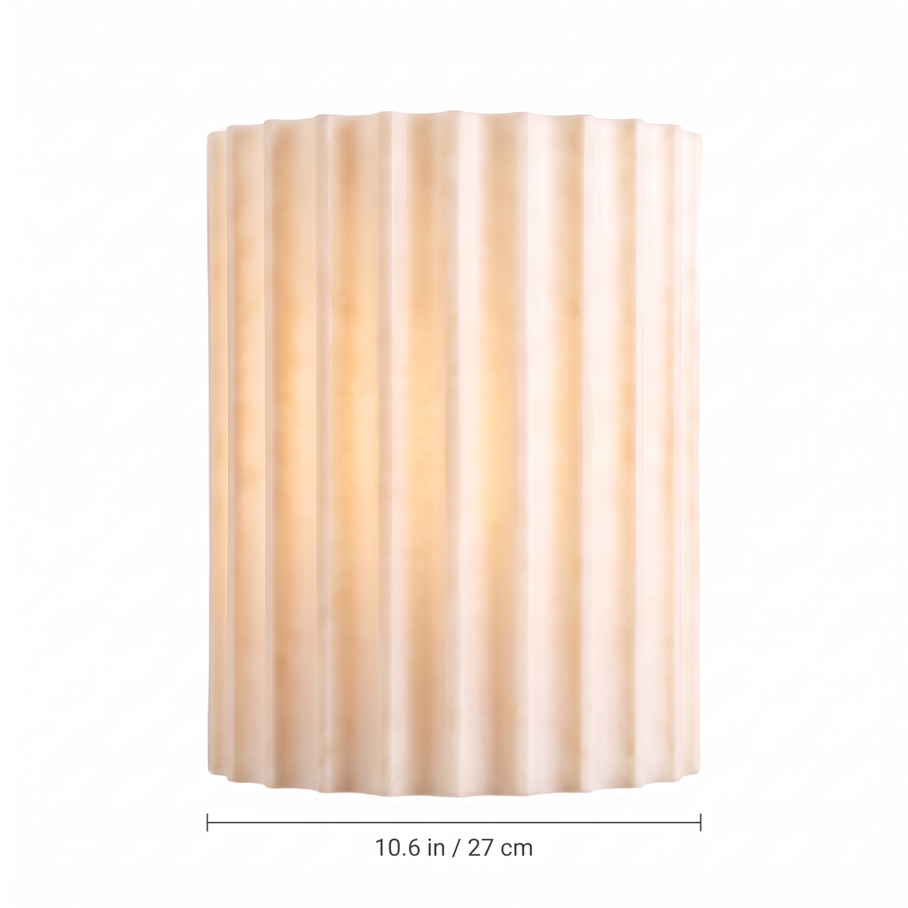 Fluted Resin Wall Sconce dimensions