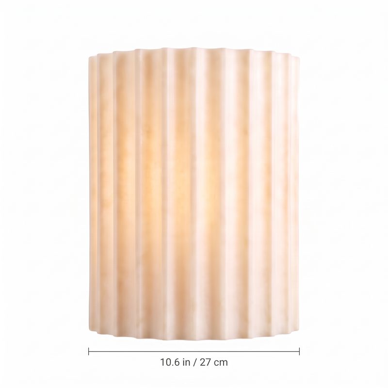 Fluted Resin Wall Sconce dimensions