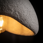 Close-up of the wabi sabi stone-look pendant light