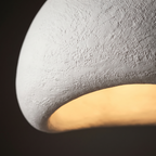 Close-up of the Japandi white cloud pendant light