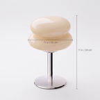 Modern Glass Mushroom Table Lamp dimensions: 11 in tall with a 7.1 in shade