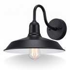 Gooseneck Barn Light in black on white background