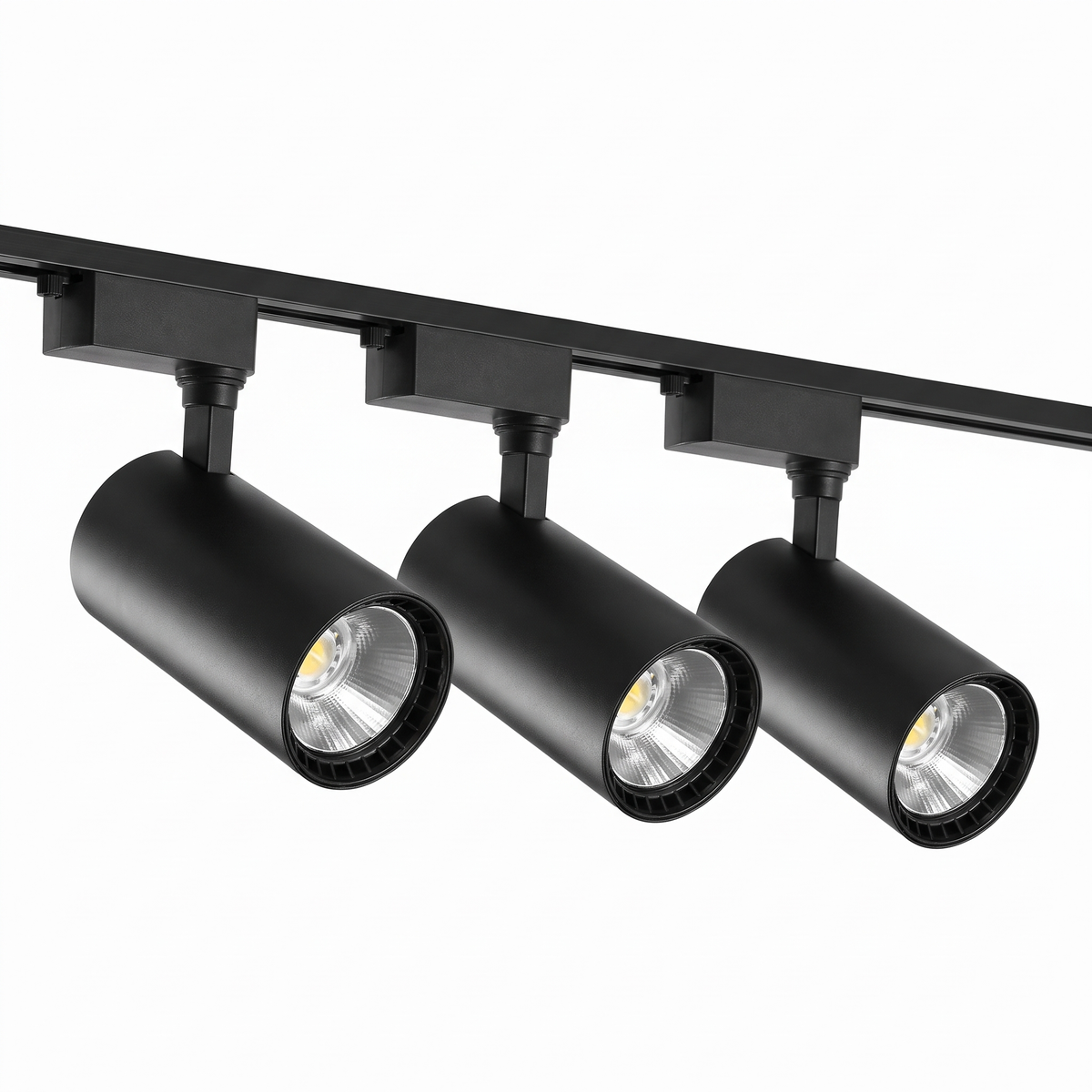 Black LED Track Lighting Kit on white background
