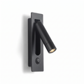 Recessed Bedside Reading Light in black on white background