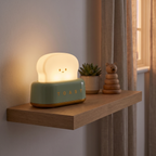 Toaster Night Light on a shelf in a child's room