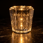 Cordless Crystal Table Lamp close-up of the facets catching the light