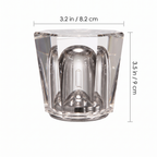 Cordless Crystal Table Lamp dimensions: 3.2 in wide and 3.5 in tall