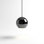 Black Mirror Globe Pendant Light on white background