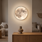 Moon Wall Lamp above a sideboard