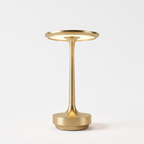 Cordless Disc Table Lamp in gold on white background